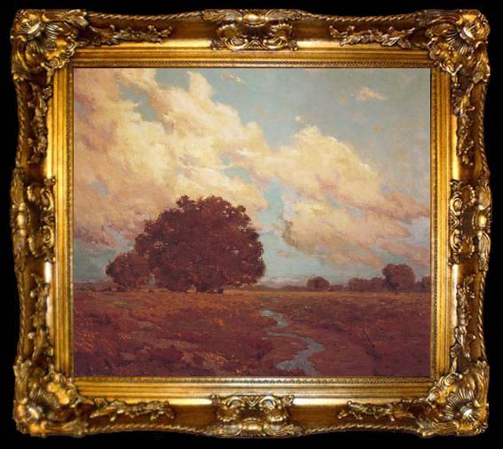 framed  Granville Redmond Trees by a Meadow Stream, ta009-2